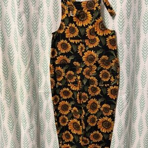 Lucy & Yak Sunflower Jumpsuit - Black and Yellow